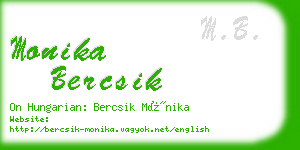 monika bercsik business card